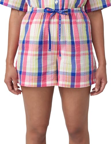 Image of HUE Women's Summer Vacation Pajama Separates, Soft, Whimsical Print Pjs with Tropical Beach Themes, Flip Flops, Cocktails