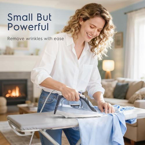 BEAUTURAL Compact Steam Iron for Clothes, Non-Stick Soleplate, Burst of Steam, Spray Mist, Self-Cleaning, Anti-Calcium, Anti-Drip, Easy Temperature Control, Light Weight, 1200 Watts - Image 4