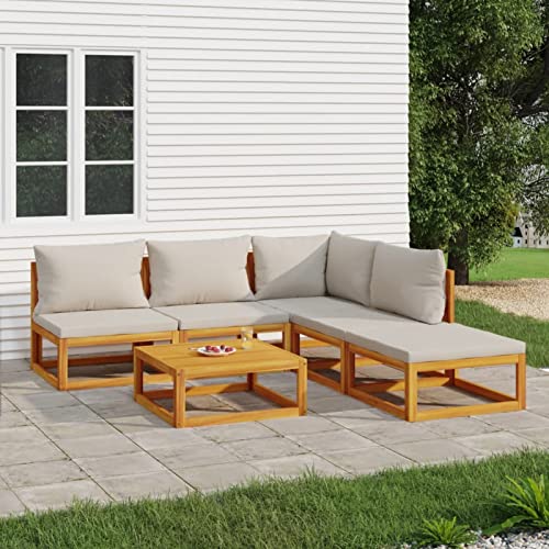 Festnight Gartenlounge Holz Gartenmöbel Set Massivholz Akazie Loungemöbel Terrasse Garten Lounge Sofa Outdoor Sitzgruppe Garten Couch Set Sofagarnitur Terassenmöbel