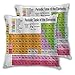 ELIENONO Juego de 2 Decorativo Funda de Cojín Tabla periódica Science Freak Chemistry Lovers Tabla de Elementos Coloridos para la Imagen de Aprendizaje Divertido Funda de Almohada Cuadrado para Sof