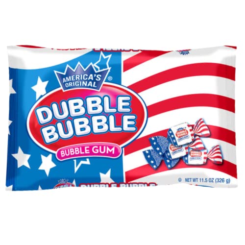 Patriotic USA Flag Wrapped Dubble Bubble Bubblegum: 11.5-Ounce Bag