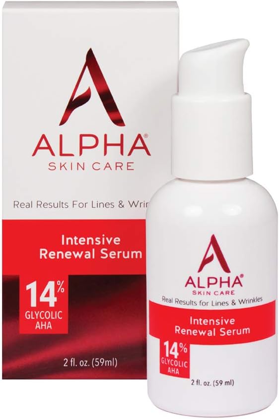 Alpha Skin Care Intensive Renewal Serum | Anti-Aging Formula | 14% ...