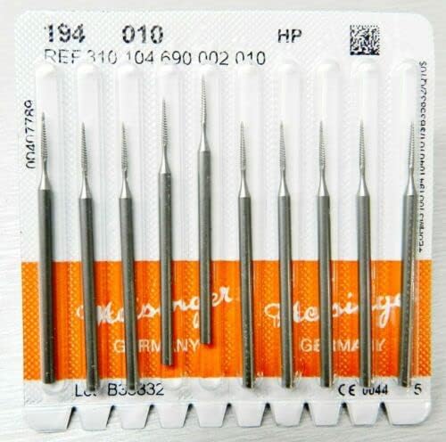JTS Meisinger Krause Bur Cross Cut Bur Fig.194 Size 1.0 Mm A Pack of 10 Germany