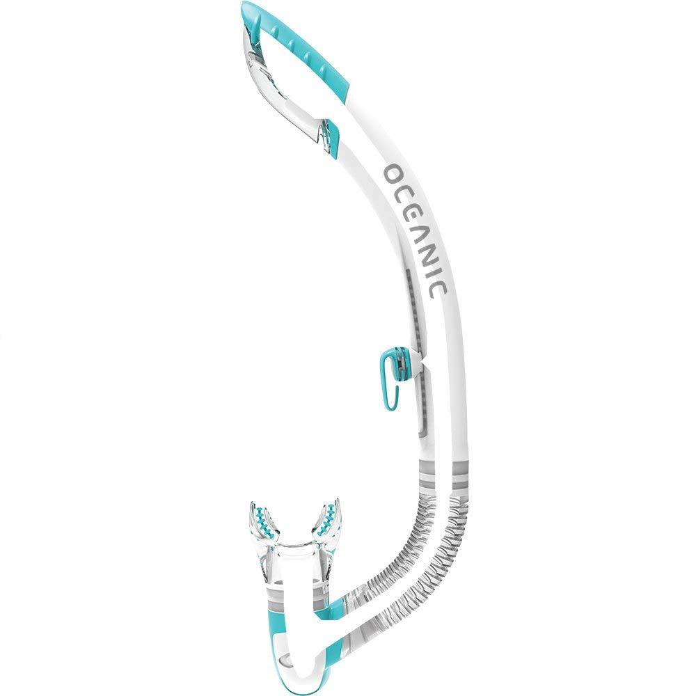 OceanicUltra Dry 2 Snorkel, White/Sea Blue