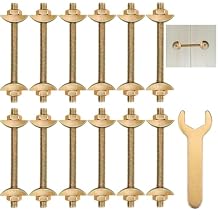 13 Pcs Furniture Fastening Connectors with Wrench,Countertop Connector,Table Top Fasteners for Butcher Blocks, Tables, and Bed Frames with Bolt and Nut Hardware, Draw Bolts, and Miter Bolts