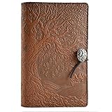 American Made Tree of Life Embossed Leather Writing Journal, 6 x 9-inch + Refillable Hardbound Blank Insert