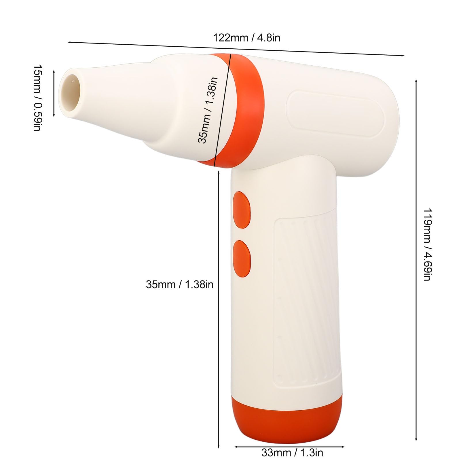 Kadimendium Soplador de Aire Portátil de Alta Velocidad, 130000RPM, Plumero de Aire Comprimido Multifuncional para el Hogar, Oficina, Coche, Material ABS