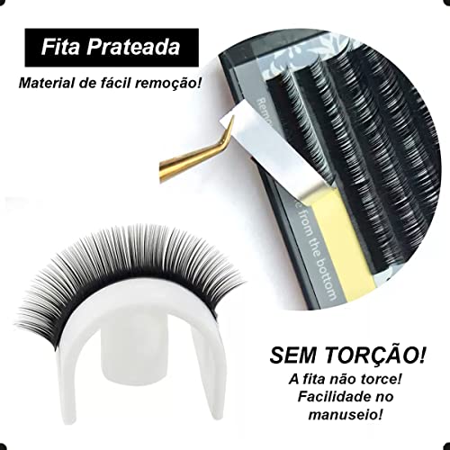 Cílios Nagaraku Premium Mix 7 Ao 15 Vários Modelos Curvaturas C e D (C - 0,07)