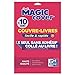 OXFORD Lot de 10 Feuilles Couvre-livres Magic Cover A4 PVC Lisse Epaisseur 9/100ème Incolore