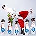 Poen 7 Pcs Glow in the Dark Giant Inflatable Bowling Set, Including 6 Pcs 27 Inches Bowling Pins and a 24 Inches Inflatable Ball Adults Outdoor Indoor Family Party(Snowman)