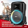 Fenton FT12LED MK2 Enceinte Soirée Bluetooth LEDs Bluetooth avec Batterie Intégrée - 700 Watts, Micro UHF Inclus, Modes Lumineux, 12 Pouces, Une Enceinte Nomade Idéale pour Animer Vos Soirées