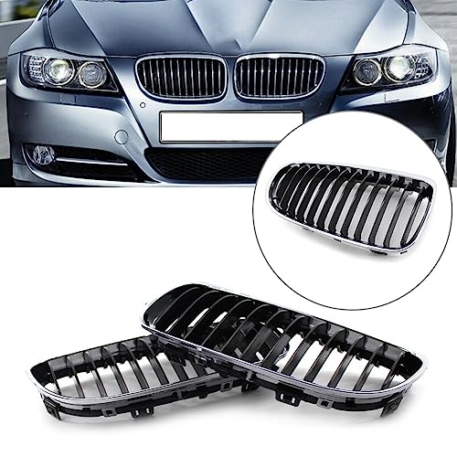 Grille avant ABS noir chrome pour BMW Série 3 E90 E91 LCI 2009-2011 - 2