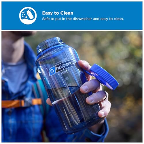 Image of Nalgene 32 oz Wide Mouth Water Bottle | BPA-Free, Durable & Leak Proof, Lightweight Bottle for Hiking & Gym, Work & Travel