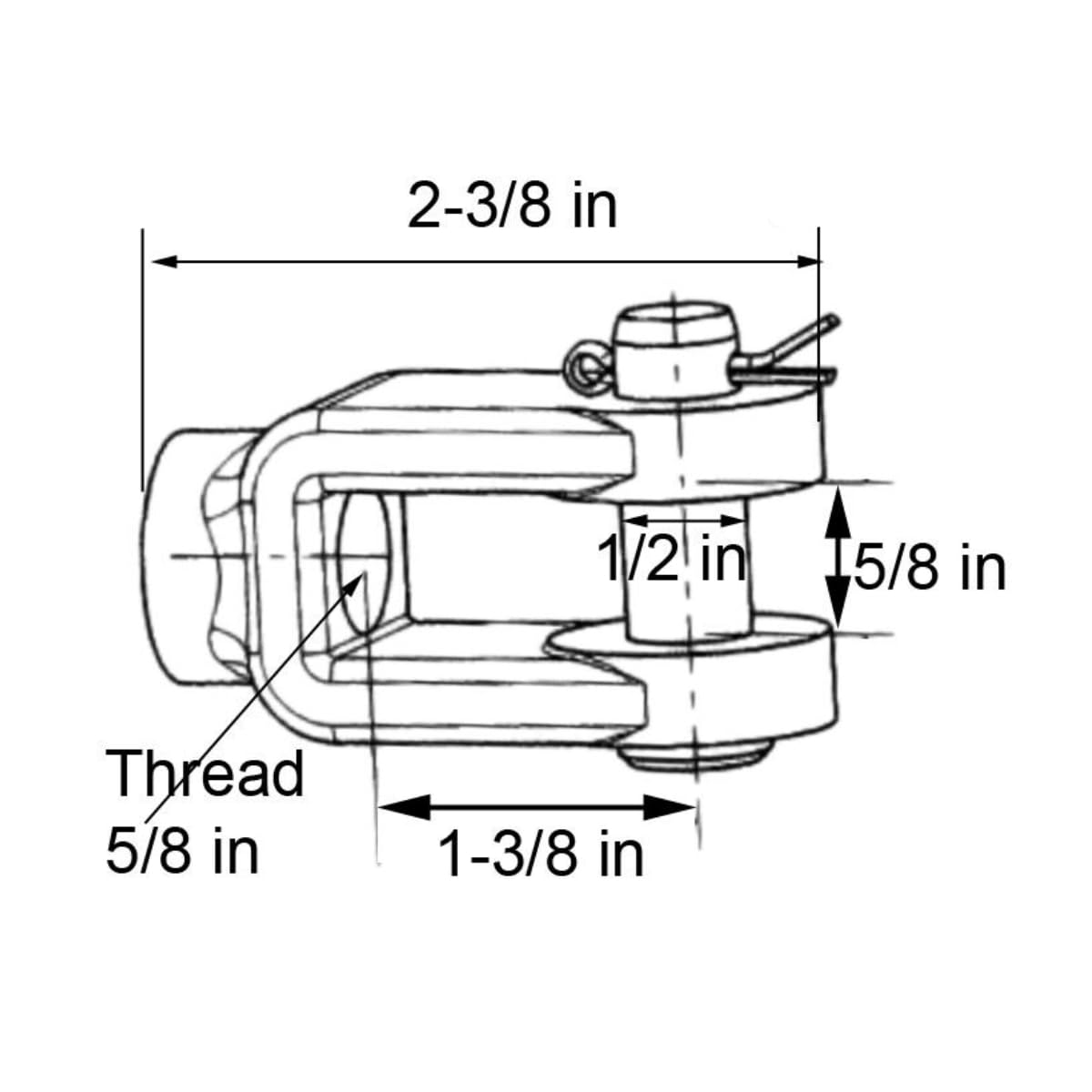 Snapklik.com : TORQUE 4 PCS Slack Adjuster Clevis Pin Kit, 1/2 Pin Push ...