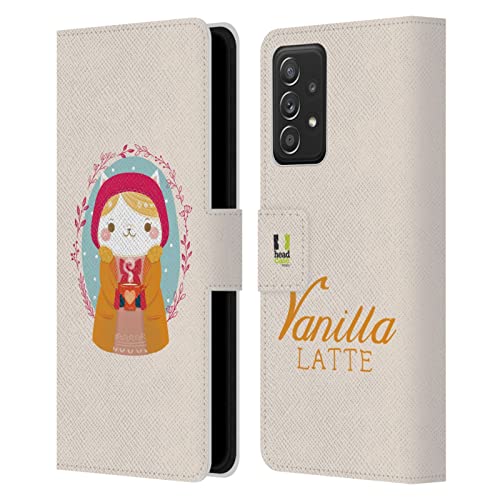 Coque portefeuille Galaxy A53 5G en cuir finition Chat Chaleur d'hiver