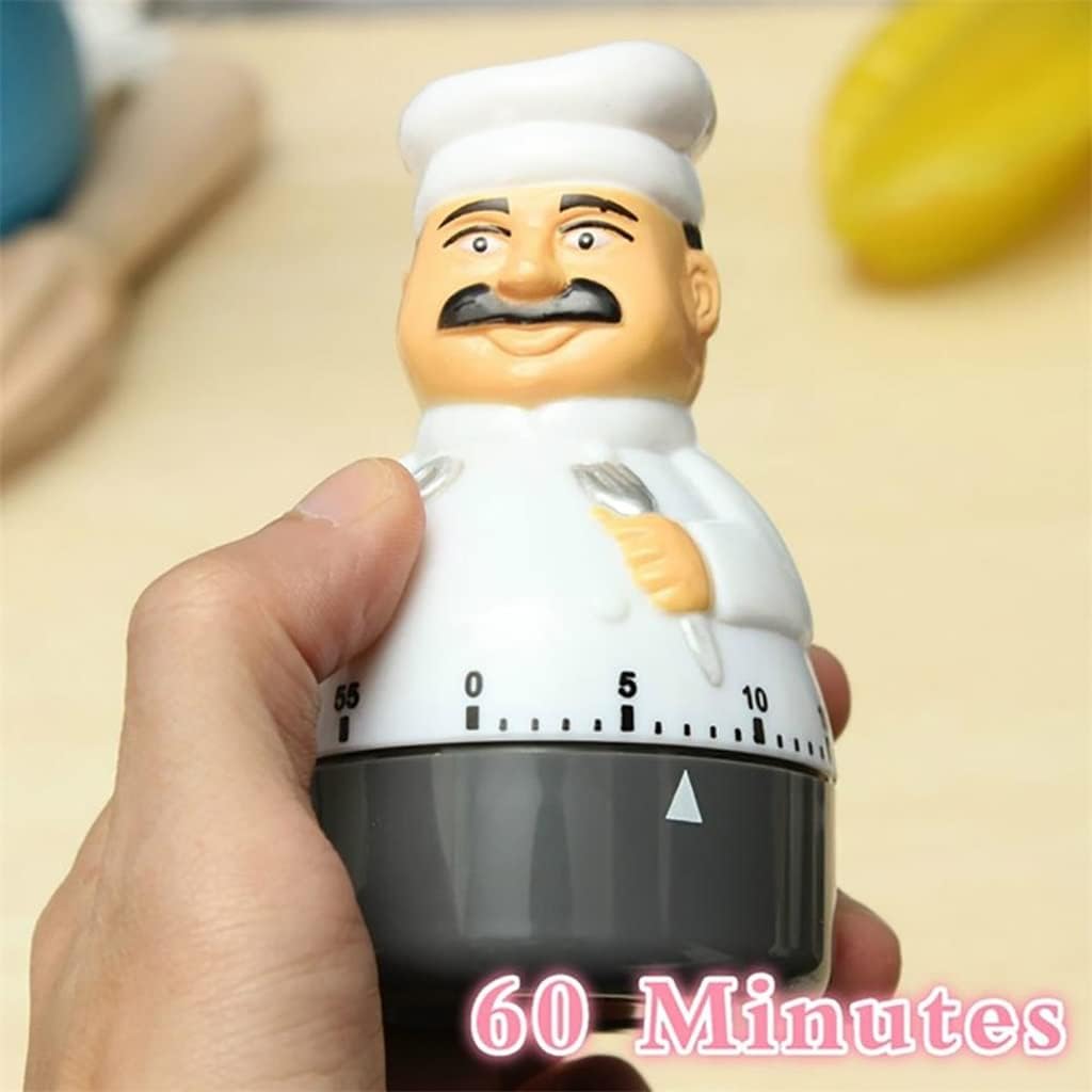 Kitchen Timer Plastic Mechanical 60 Minutes Cooking Countdown Alarm Clock Sleep Stopwatch