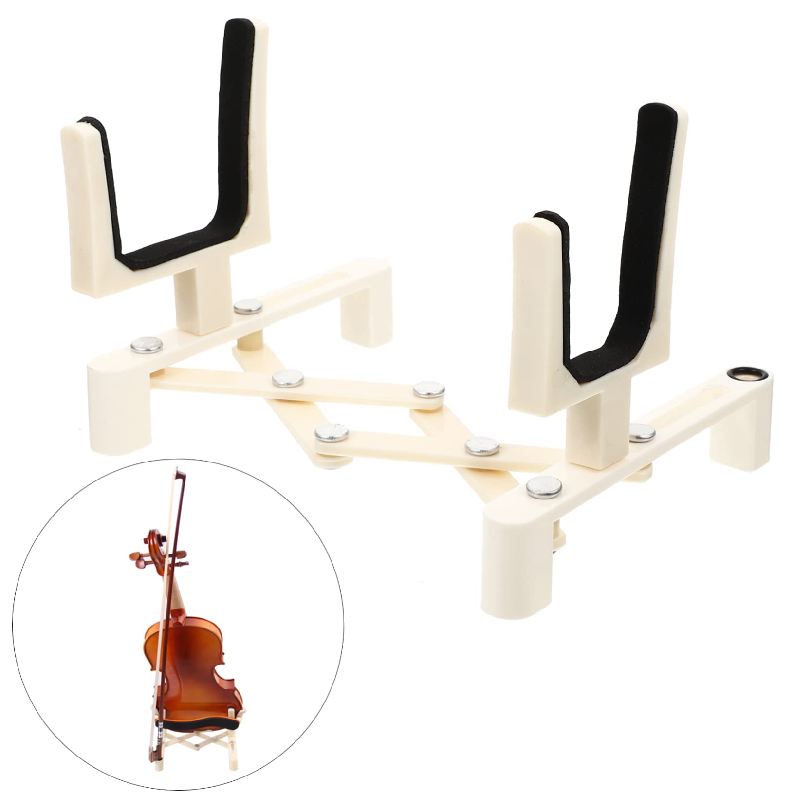Hemoton Folding Violin Stand Telescopic Frame Portable Display Stand for Violin Perfect Present for Musicians