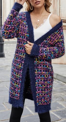 Womens Boho Cardigan Sweaters Open Front Long Sleeve Knit Sweater Coat Maxi Cardigan Jacket2