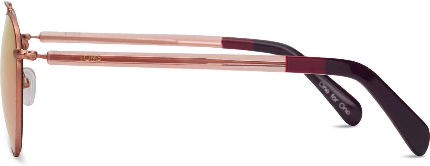 TOMS Sunglasses JARRETT (Jarrett Matte Sherry, 000000000010009593 Rose Mirror, one size)