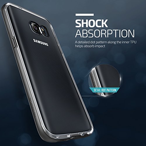 Galaxy S7 Edge Case, Vrs Design [Crystal Bumper][Steel Silver] - [Clear Cover][Military Protection] For Samsung S7 Edge #TOP3