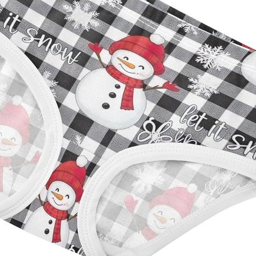 Girls Underwear Toddlers 2t Cotton Panties for Girl Florals Kids Briefs Undies Cute Snowmen Winter Christmas4