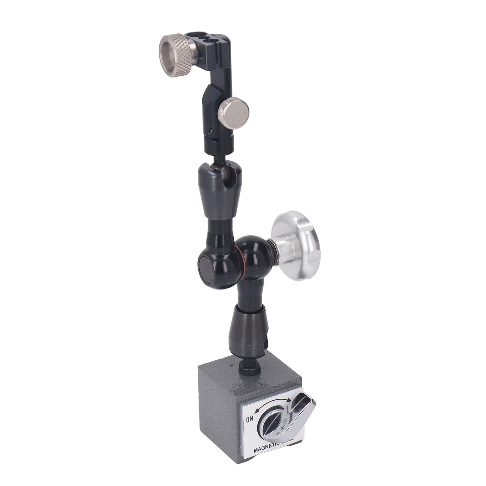 Cocoarm Uchwyt Czujnika Zegarowego Magnetyczny Uchwyt Czujnika Zegarowego z Kulistym Uniwersalnym Ramieniem do Precyzyjnego Strojenia Podstawa Magnetyczna 50 Kg do Pomiaru Przedmiotu Obrabianego