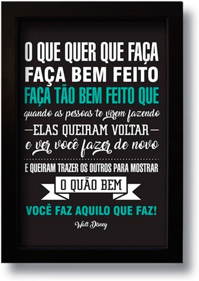 Quadro frase motivacional