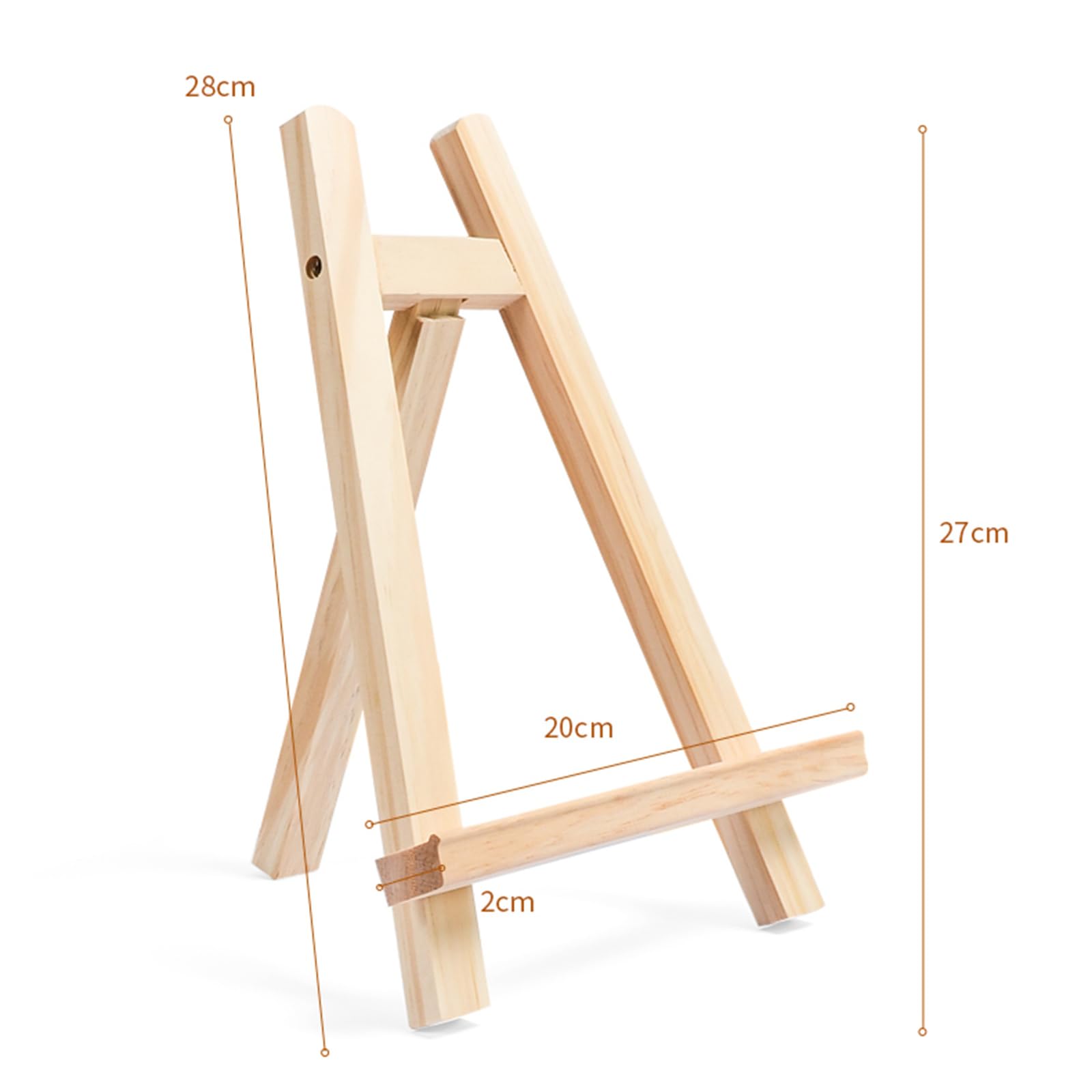 Mini caballete de mesa de madera, soporte de exhibición con marco en A para arte, carteles de boda, carteles y menús, soporte pequeño portátil (20 x 28 cm)
