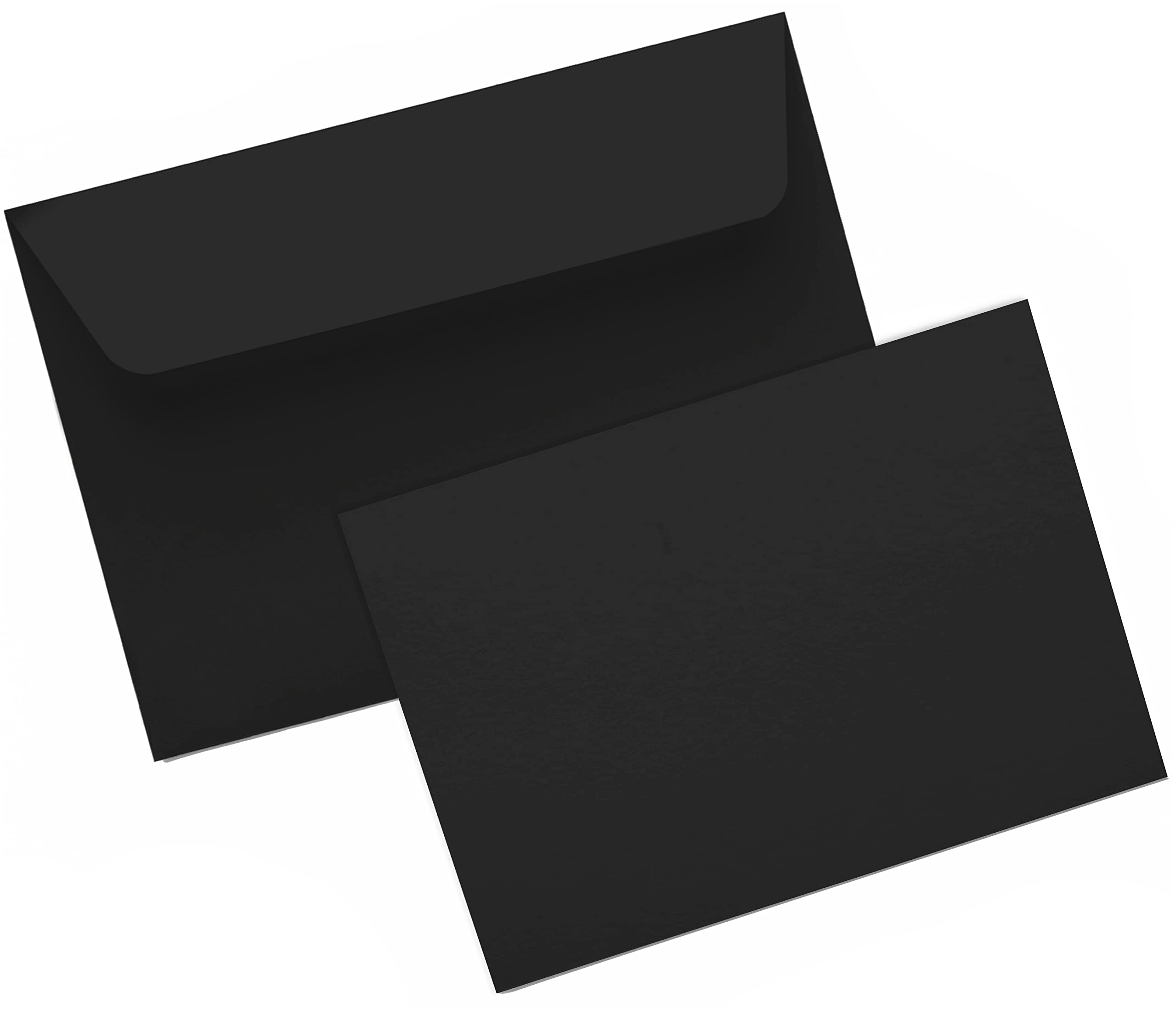 A1 Einladungs-Umschläge Im 50er-Pack – Schwarz Leinen Mit Peel & Press Verschluss (9,2 X 13 Cm)