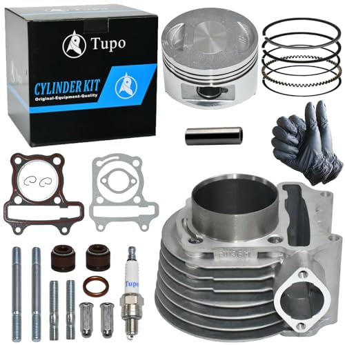 Tupo GY6150-57.4 Cylinder Kit Compatible with GY6 4-Stroke 157QMJ 152QMI Engine, for Jonway Taotao Znen Roketa ATV Moped Go Kart