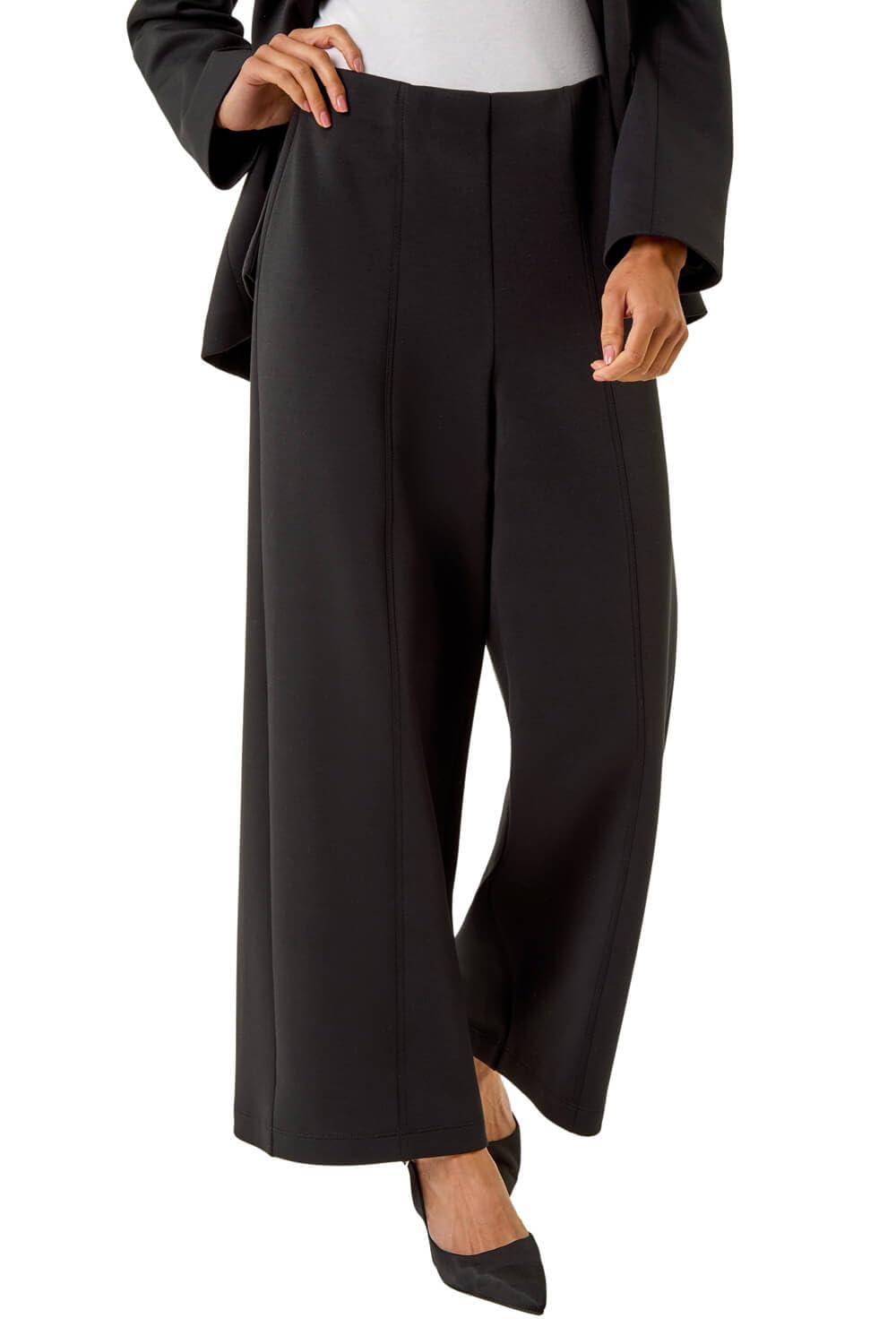 Roman Women's Petite Trouser - Black - Size 14
