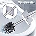 DOWRY Stainless Steel Toilet Bowl Brush and Holder for Bathroom Storage Organization,Sturdy Deep Cleaning Toilet Bowl Cleaner Brush S202-2