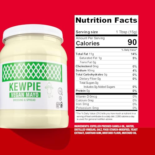 Image of Kewpie Vegan Mayonnaise, USA Japanese Style, Cage Free Gluten Free, 64 oz