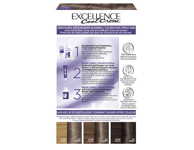 L’Oréal Paris Excellence Cool Crème – 7.11 Middenblond As - View 1