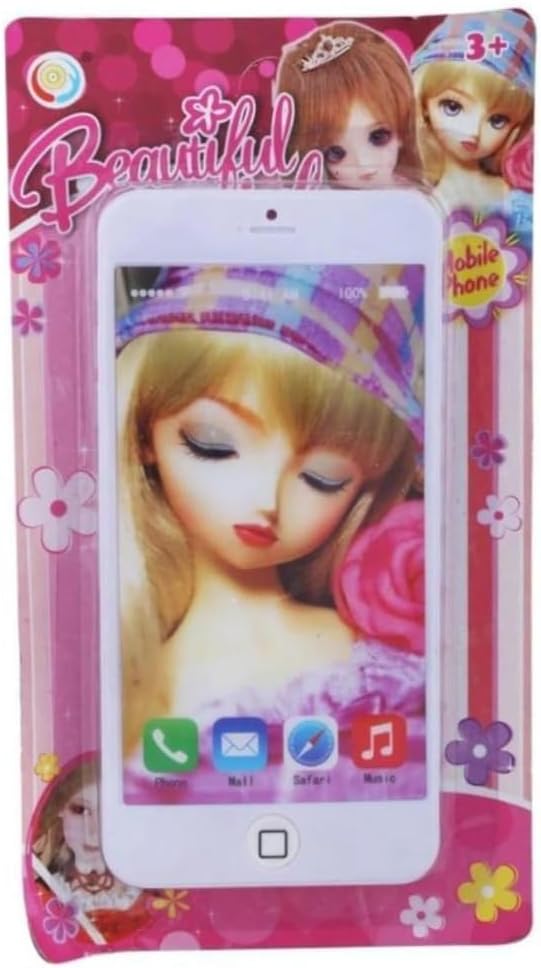Generic Barbie Fashion Kids Mobile Phone Toy with Music, Pink, For Girls, Age 3+