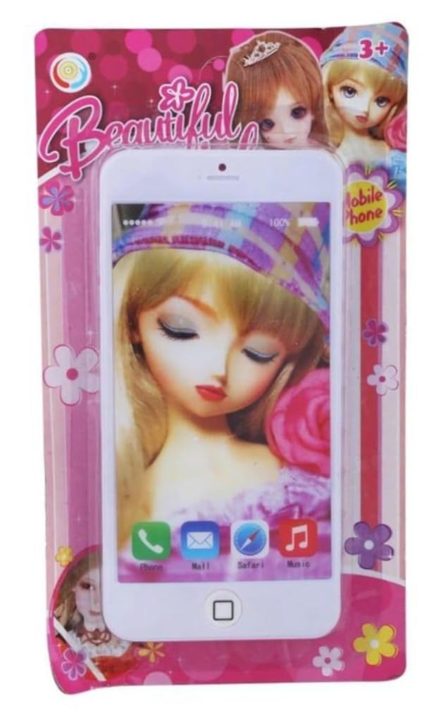 Generic Barbie Fashion Kids Mobile Phone Toy with Music, Pink, For Girls, Age 3+