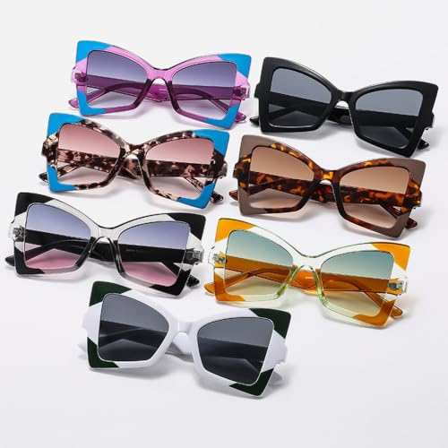 Lunettes de soleil œil de chat avec finition bicolore luxe - 2