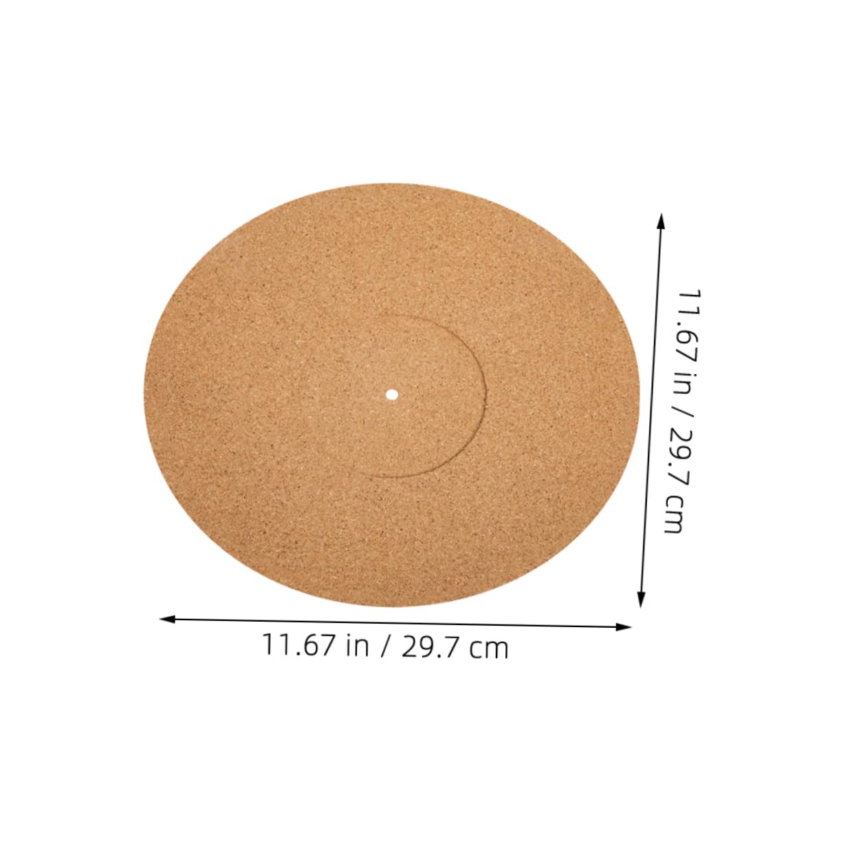 Unomor Cork Turntable Platter Mat Slip Mat for Record Player Anti-Static Vibration Dampening Round