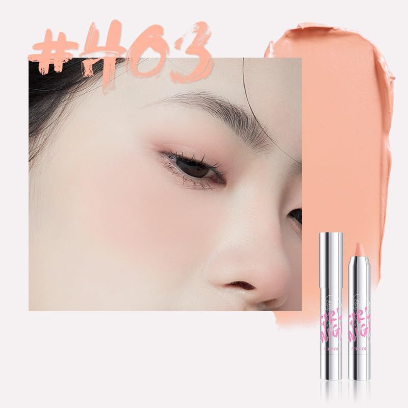 1 PC NEIYOU Cream Blush Pencil Blusher Balm, Multi Purpose Matte Nude Pink Orange Makeup Blusher Balm, Blusher Color (H03, 3.5g)