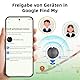 Glitfix GPS Android Smart Tag, Schlüsselfinder kompatibel mit Google Find My Device App (nur Android), Bluetooth Tracker für Gepäck Taschen Koffer Geldbörsen,Schwarz, 1 Stück