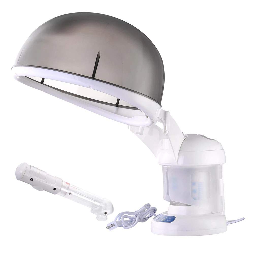 Beltom® Vaporizzatore per Pulizia viso e Cura dei capelli da tavolo multifunzione parrucchieri ed estetiste - Modello completo di Erogatore viso e Casco per capelli