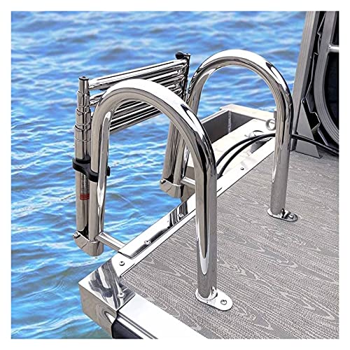 Escalera telescópica 4 peldaños para piscina y barco miniatura 1