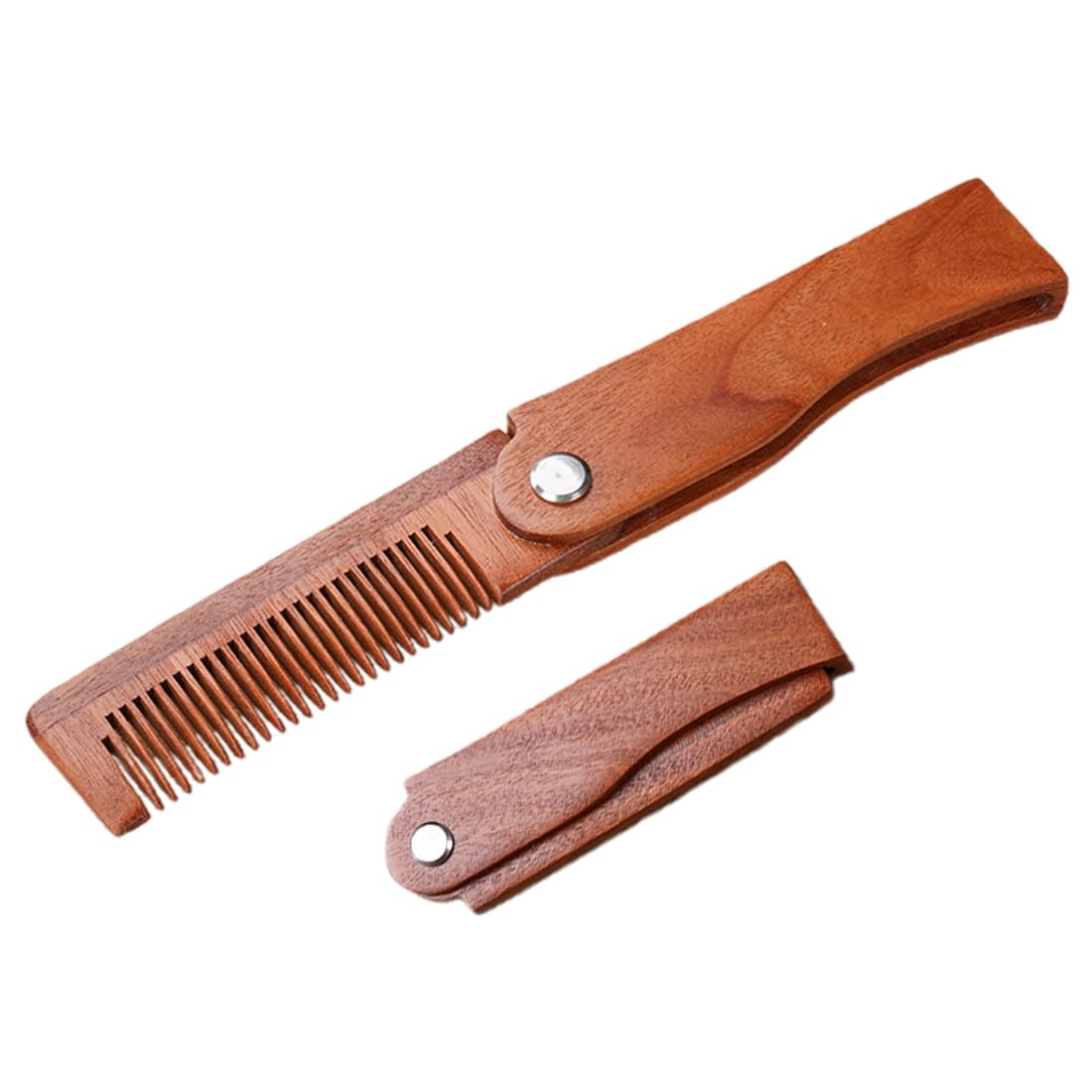 Pettine di legno pieghevole, Pettine Barba Uomo Pieghevole, barba, baffi, spazzola per capelli testa pettini per uomini perfetti per tutti i tipi di capelli, Districante, Antistatico, per Viaggi