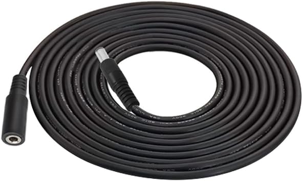 DC Cable DC Extension Cord DC Jack DC Plug DC Connector DC Power Extension Cable DC Extension Cord 9.8 ft 3 m 9.8 ft 300 cm DC Jack DC Plug DC Connector Outer Diameter 0.2 inch 5.5 mm x 0.08 inch 2.1 mm For Network Camera Security Camera DC Cable Extension Wire DC Male to Female Connector Cable Car Monitor Tape Light Universal Extension Cord 3 m