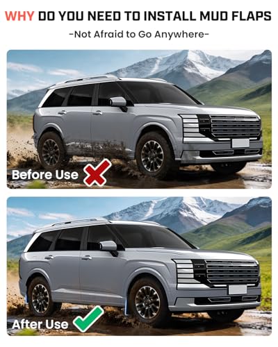 Image of Autorder Mud Flaps for 2026 Hyundai Palisade Calligraphy Accessories All-Weather Splash Guards Protect Paint Mudflap No Drilling Required Mud Guard Body Kits for Palisade 4PCS