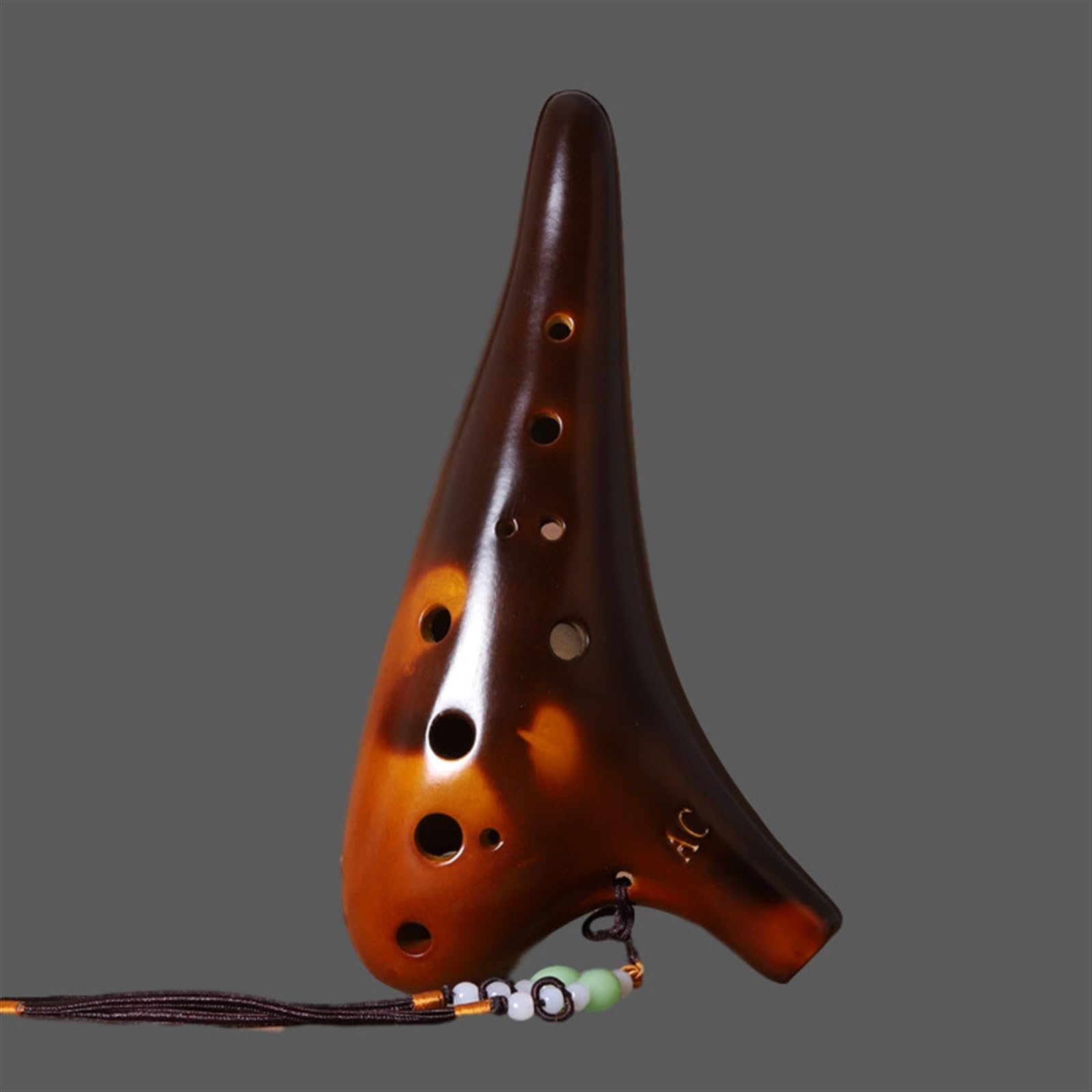Strumento Musicale Ocarina Giallo A Dodici Fori Tasto C Alto Ocarina Di Produzione AC