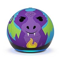Echo Dot Kids (Neueste Generation) | Smarter WLAN- und Bluetooth-Lautsprecher mit Alexa | 1 Jahr Amazon Kids+ inklusive | Drachen-Design