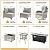 Outdoor Sectional Patio Furniture Set with Fire Pit Table and Swivel Rocking Chairs,11 Pieces Wicker Conversation Sets L Shaped Couch Out Door Sofa Outside Furniture for Garden Deck Yard,Dark Grey