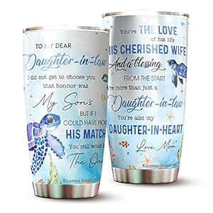 Kozmoz Inspire To My Dear Daughter In Law Turtle Tumbler 20oz- Tumbler Gifts for Daughter in Law – Best Ideas Gifts for Daughter in Law from Mom