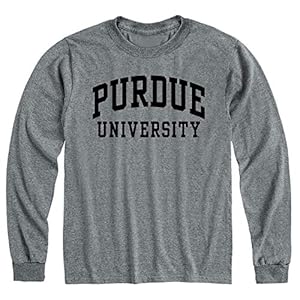 Barnesmith Purdue Boilermakers Long Sleeve T-Shirt, Classic, Charcoal Grey, XX-Large